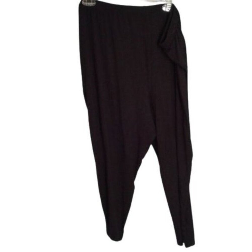 Capsule Plus Size 24 Capri Leggings Pants Black Elastic Waist